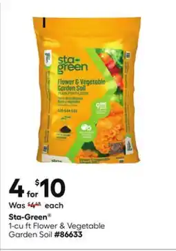 Lowe's 1-cu ft Flower & Vegetable Garden Soil offer
