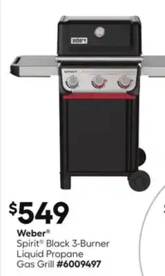 Lowe's Spirit Black 3-Burner Liquid Propane Gas Grill offer