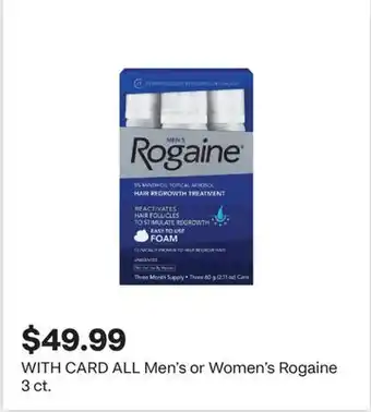 CVS ALL Men's or Women's Rogaine offer