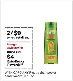 CVS ANY Fructis shampoo or conditioner offer