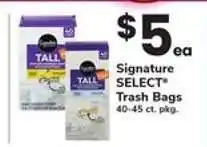 Safeway Signature SELECT Trash Bags offer
