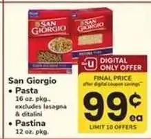 Safeway San Giorgio Pasta offer