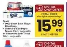 Safeway Scott Bath Tissue Or Paper Towels offer