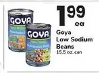 Safeway Goya Low Sodium Beans offer