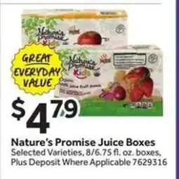 Stop&Shop Nature's Promise Juice Boxes offer