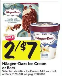 Stop&Shop Häagen-Dazs Ice Cream or Bars offer
