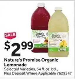 Stop&Shop Nature's Promise Organic Lemonade offer