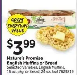 Stop&Shop Nature’s Promise English Muffins or Bread offer