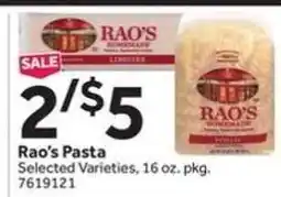 Stop&Shop Rao's Pasta offer