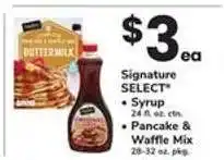 Safeway Signature SELECT Syrup or Pancake & Waffle Mix offer