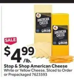 Stop&Shop Stop & Shop American Cheese offer