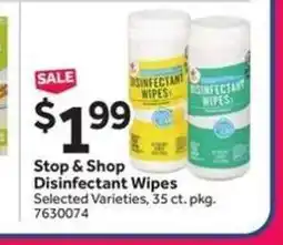 Stop&Shop Stop & Shop Disinfectant Wipes offer