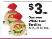 Safeway Guerrero White Corn Tortillas offer