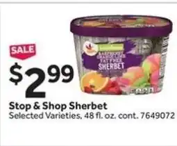 Stop&Shop Stop & Shop Sherbet offer