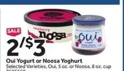Stop&Shop Oui Yogurt or Noosa Yoghurt offer