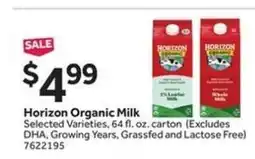 Stop&Shop Horizon Organic Milk offer
