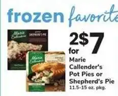 Safeway Marie Callender's Pot Pies or Shepherd's Pie offer
