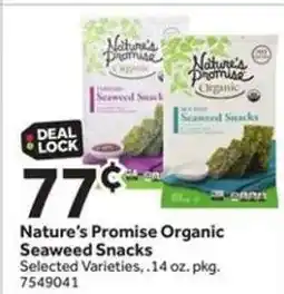 Stop&Shop Nature’s Promise Organic Seaweed Snacks offer