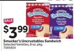 Stop&Shop Smucker's Uncrustables Sandwich offer