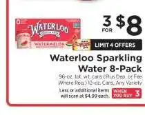 ShopRite Waterloo Sparkling Water 8-Pack offer