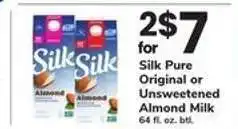 Safeway Silk Pure Almond Milk offer