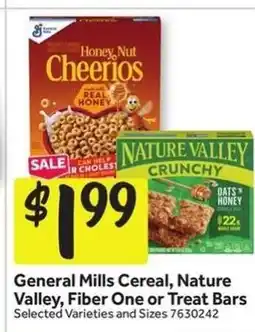 Stop&Shop General Mills Cereal, Nature Valley, Fiber One or Treat Bars offer