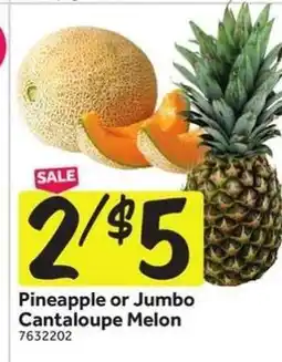 Stop&Shop Pineapple or Jumbo Cantaloupe Melon offer