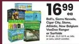 Safeway Bell's, Sierra Nevada, Cigar City, Stone, Athletic, New Belgium VooDoo Ranger or Surfside offer