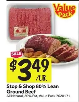 Stop&Shop Stop & Shop 80% Lean Ground Beef offer