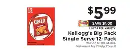 ShopRite Kellogg's Big Pack Single Serve 12-Pack offer