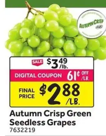 Stop&Shop Autumn Crisp Green Seedless Grapes offer