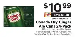 ShopRite Canada Dry Ginger Ale Cans 24-Pack offer