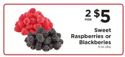 ShopRite Sweet Raspberries or Blackberries offer