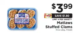 ShopRite Matlaws Stuffed Clams offer