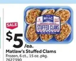 Stop&Shop Matlaw's Stuffed Clams offer