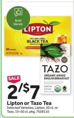 Stop&Shop Lipton or Tazo Tea offer