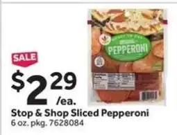 Stop&Shop Stop & Shop Sliced Pepperoni offer