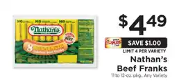 ShopRite Nathan's Beef Franks offer