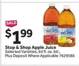 Stop&Shop Stop & Shop Apple Juice offer
