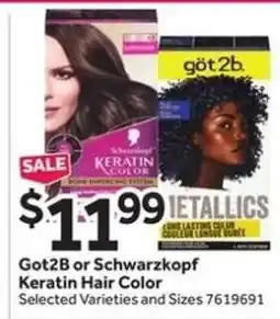 Stop&Shop Got2b or Schwarzkopf Keratin Hair Color offer