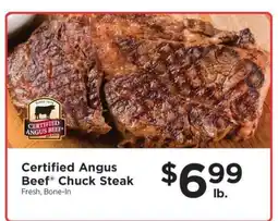 ShopRite Certified Angus Beef Chuck Steak offer