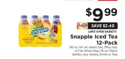 ShopRite Snapple Iced Tea 12-Pack offer