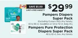 ShopRite Pampers Diapers Super Pack offer