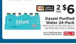 ShopRite Dasani Purified Water 24-Pack offer