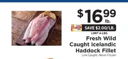 ShopRite Fresh Wild Caught Icelandic Haddock Fillet offer