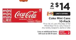 ShopRite Coke Mini Cans 10-Pack offer