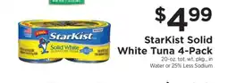 ShopRite StarKist Solid White Tuna 4-Pack offer