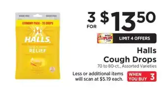 ShopRite Halls Cough Drops offer