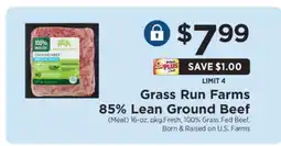 ShopRite Grass Run Farms 85% Lean Ground Beef offer