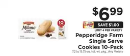 ShopRite Pepperidge Farm Single Serve Cookies 10-Pack offer